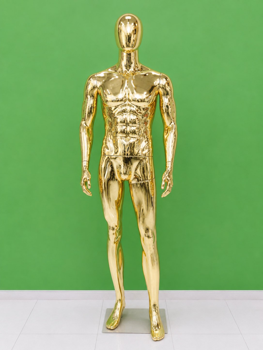 Men Standing Dummy Gold Color (PRD-1032)
